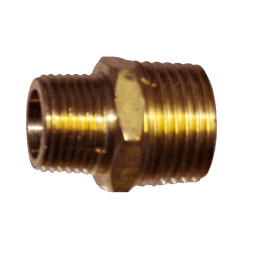 Double End Male Reducing Nipple (3/8" x 1/2" NPT) T&E Tools X1216