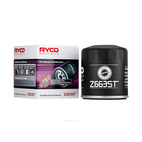 Oil Filter Z663ST Ryco For Chrysler Sebring 2.7LTP EER JS Convertible Flexfuel